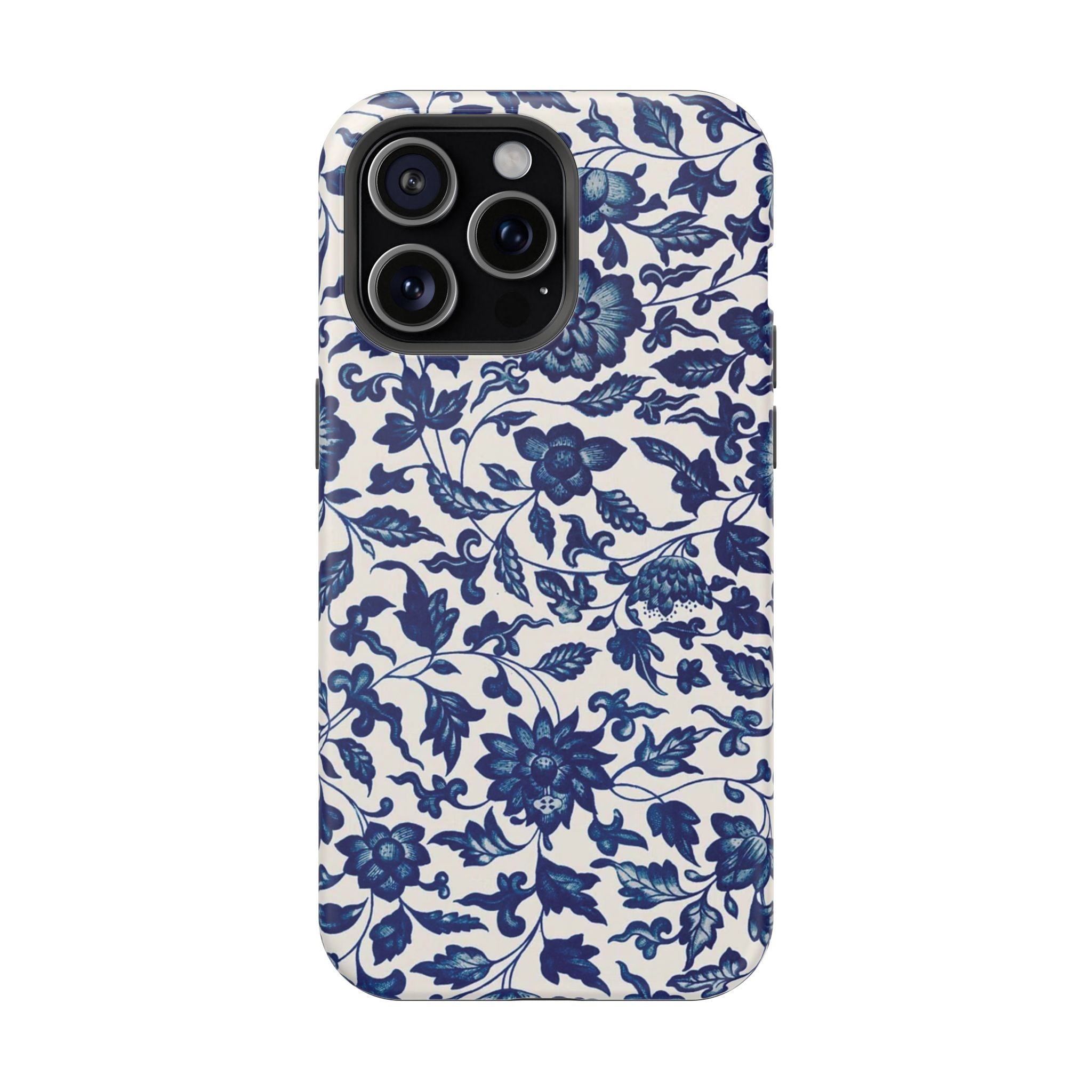 Blue Floral Magsafe Phone Case