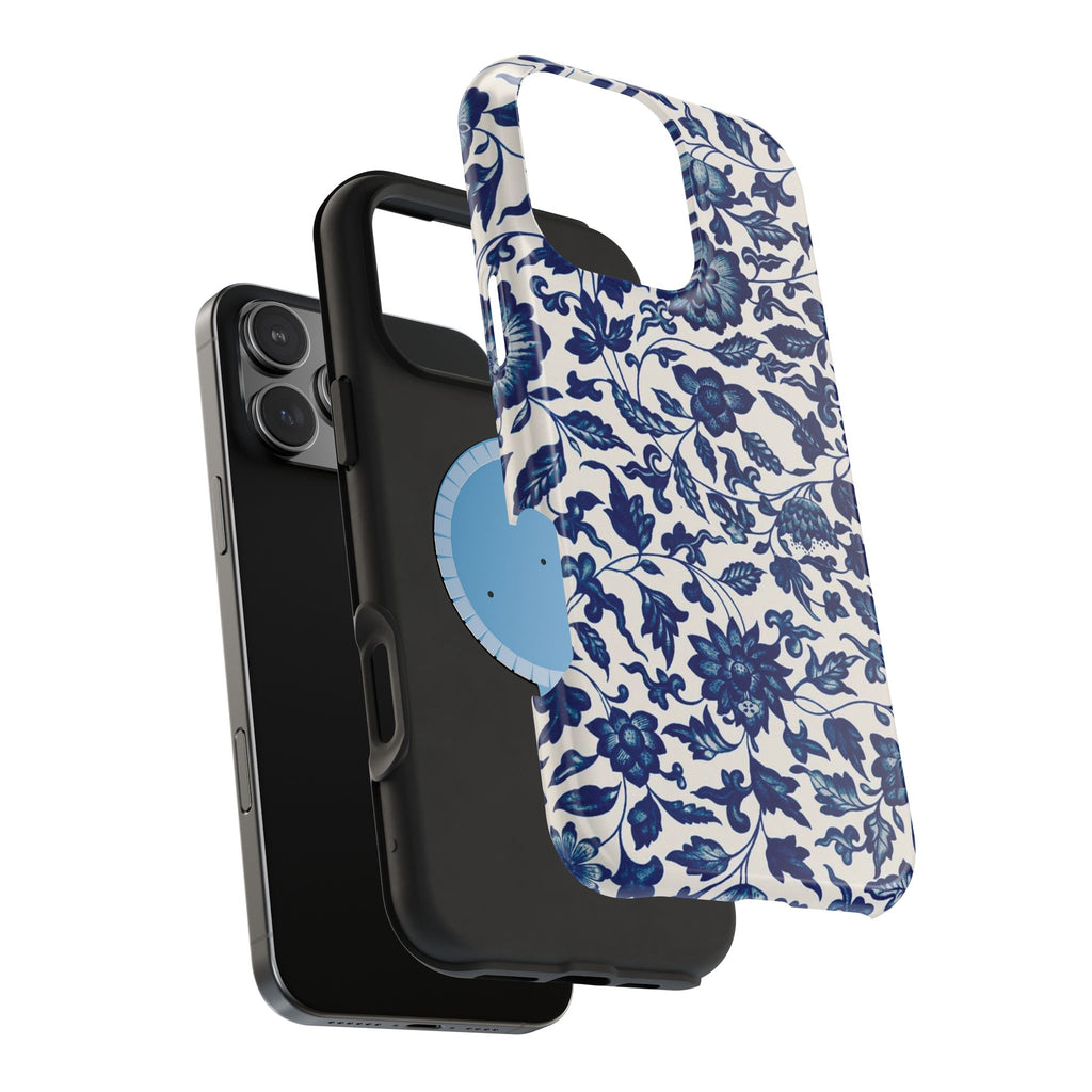 Blue Floral Magsafe Phone Case