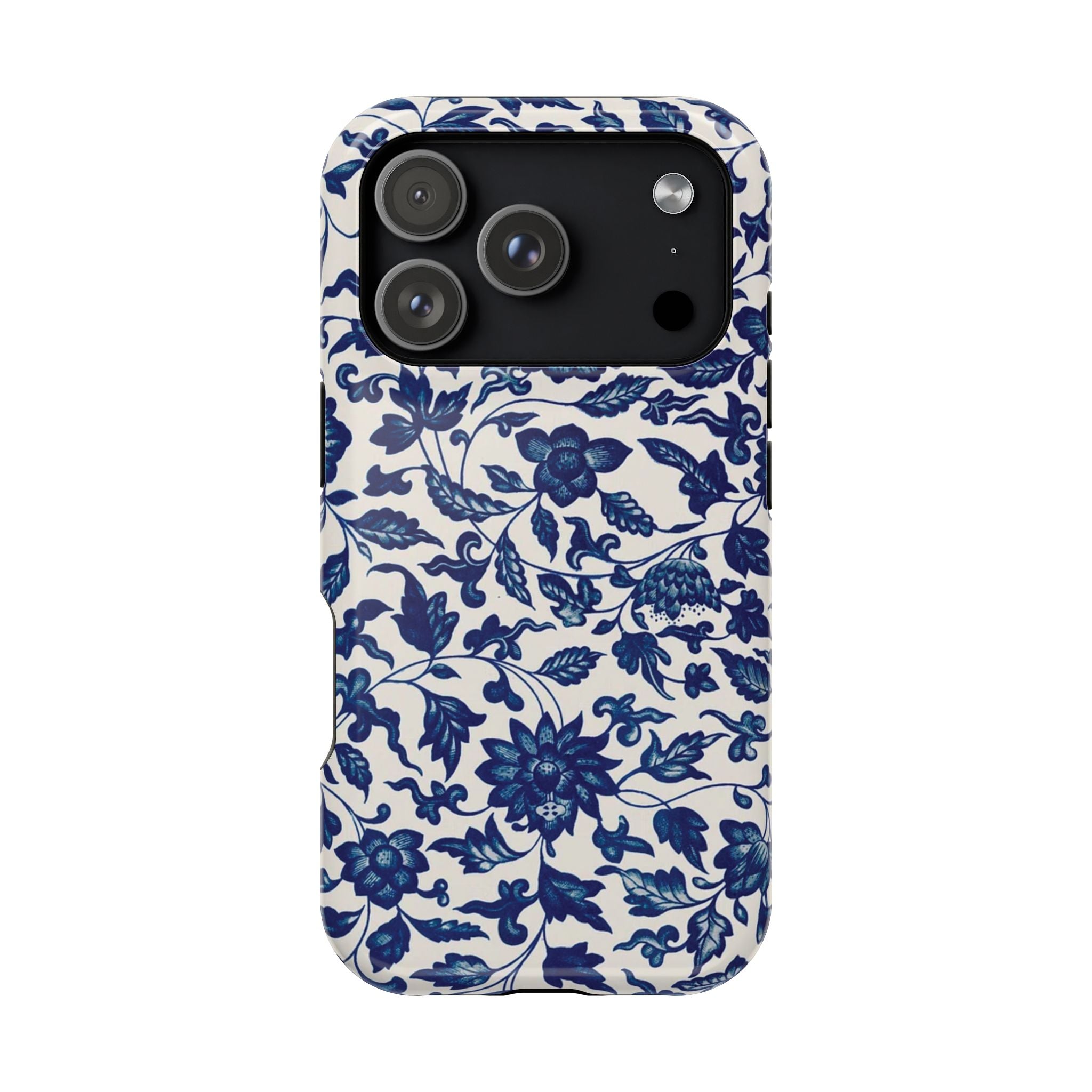 Blue Floral Magsafe Phone Case