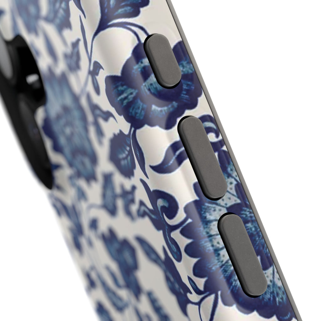 Blue Floral Magsafe Phone Case
