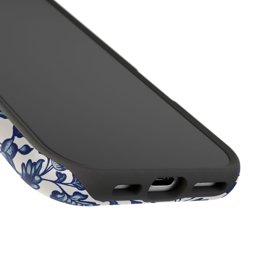 Blue Floral Magsafe Phone Case