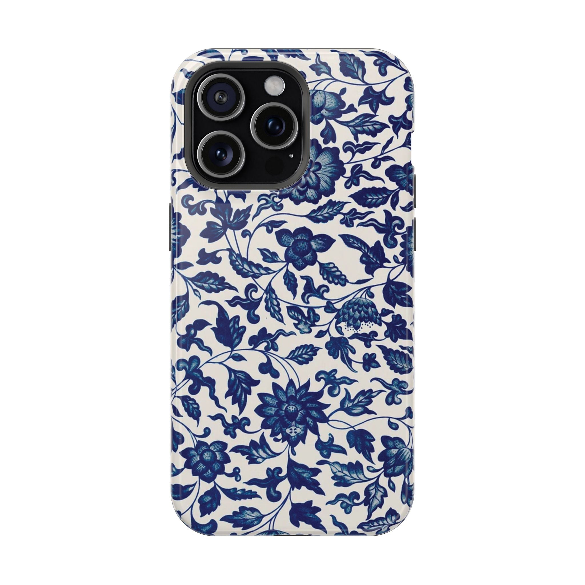 Blue Floral Magsafe Phone Case