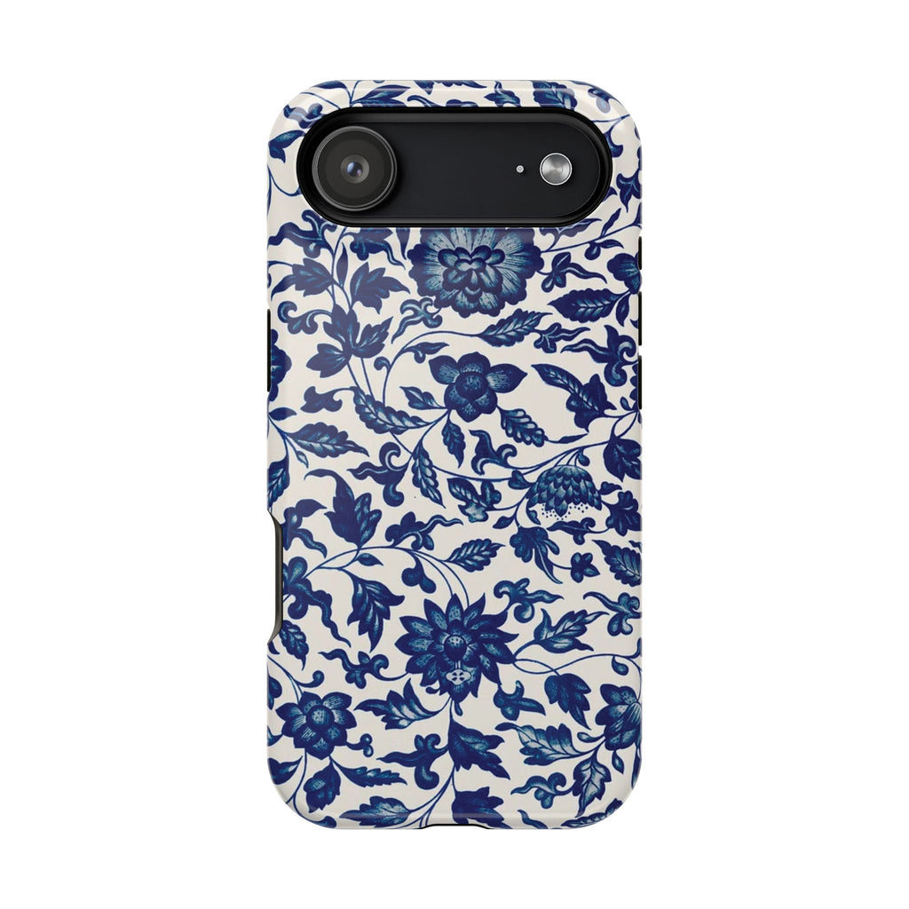 Blue Floral Magsafe Phone Case