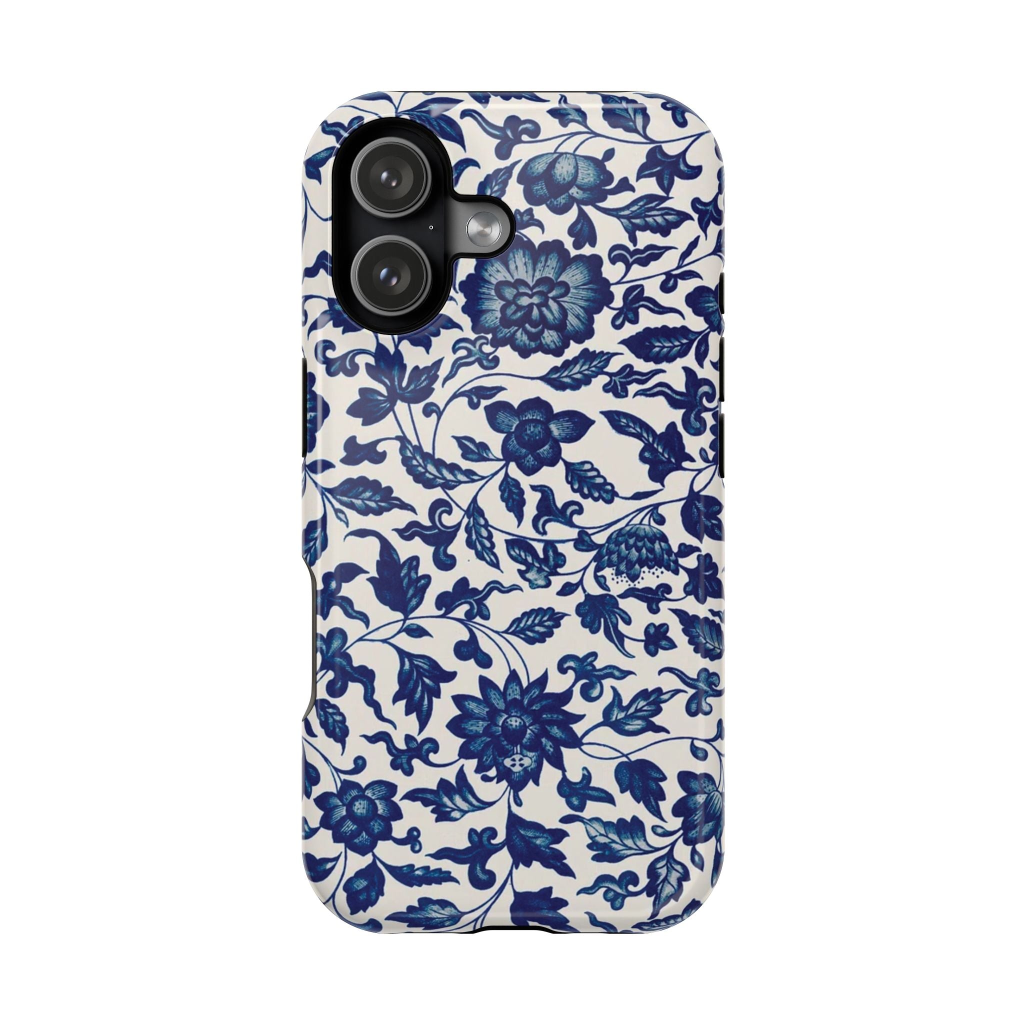 Blue Floral Magsafe Phone Case