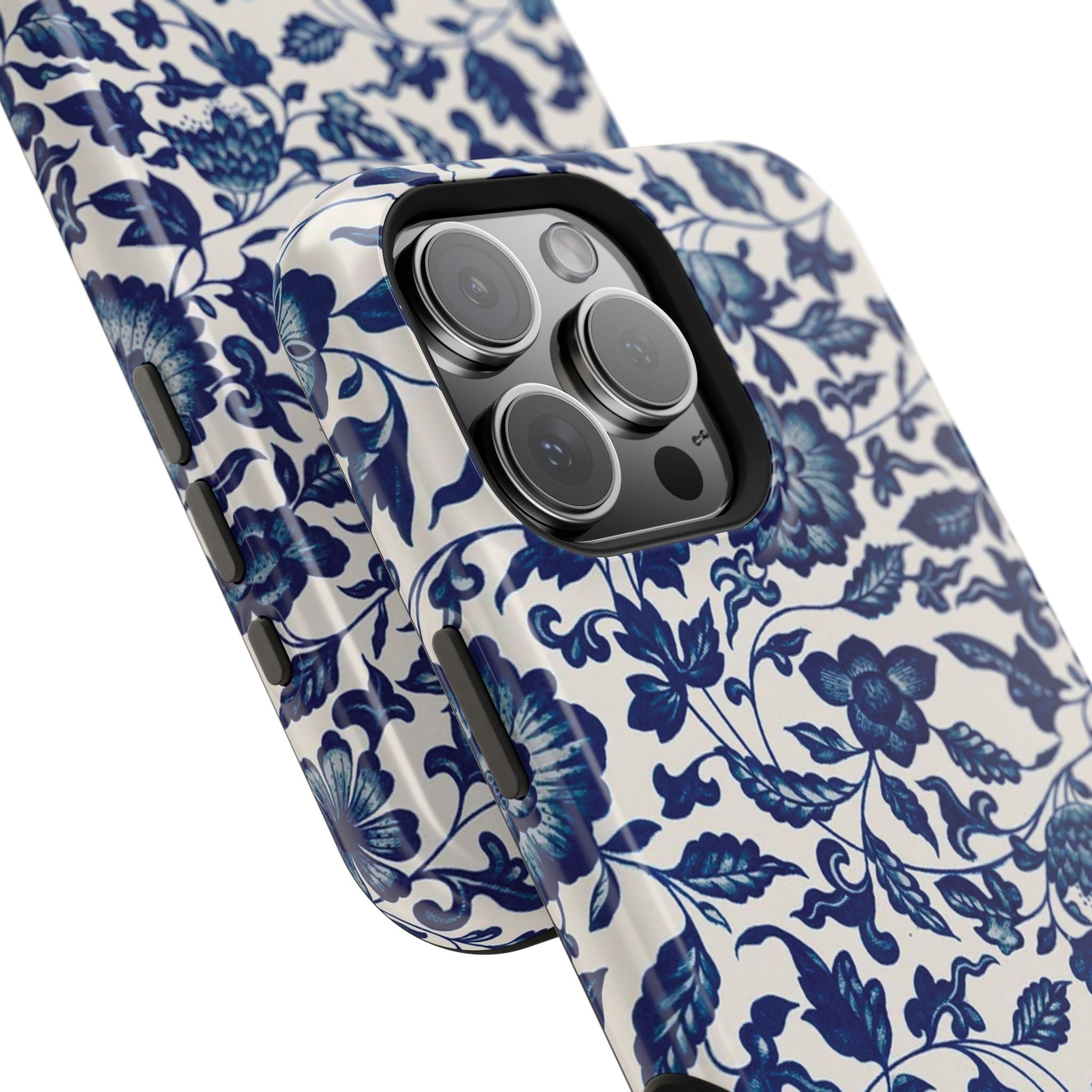 Blue Floral Magsafe Phone Case